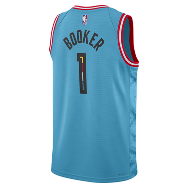 Jersey Nike Dri-FIT NBA Devin Booker Phoenix Suns City Edition 2022 Swingman Jersey Turkos | DO9607-416, 3