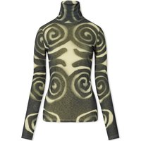 T-shirt Nanushka Long Sleeve Josa Sprial Top Grön | NW24RSTP01999, 1