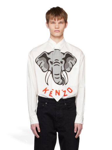 Skjorta KENZO Paris Detachable Tie Shirt Vit | FD55CH4219I4