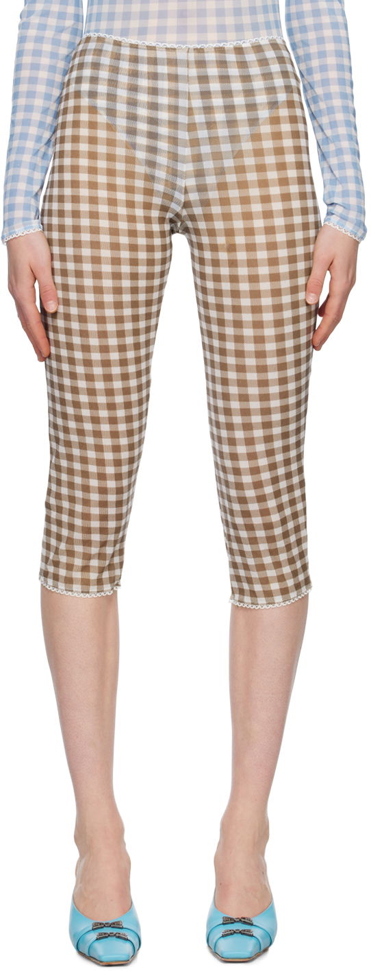 Byxor Acne Studios Check Trousers Beige | A80096-, 0
