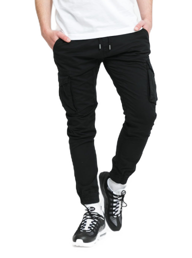 Träningsbyxor Alpha Industries Cargo Pants Cotton Twill Jogger Svart | 116202 03