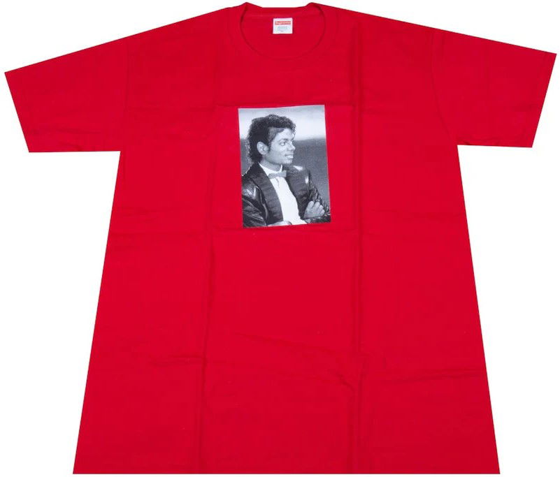 T-shirt Supreme Michael Jackson Tee, Size M Röd | SS17T01101 RED, 0