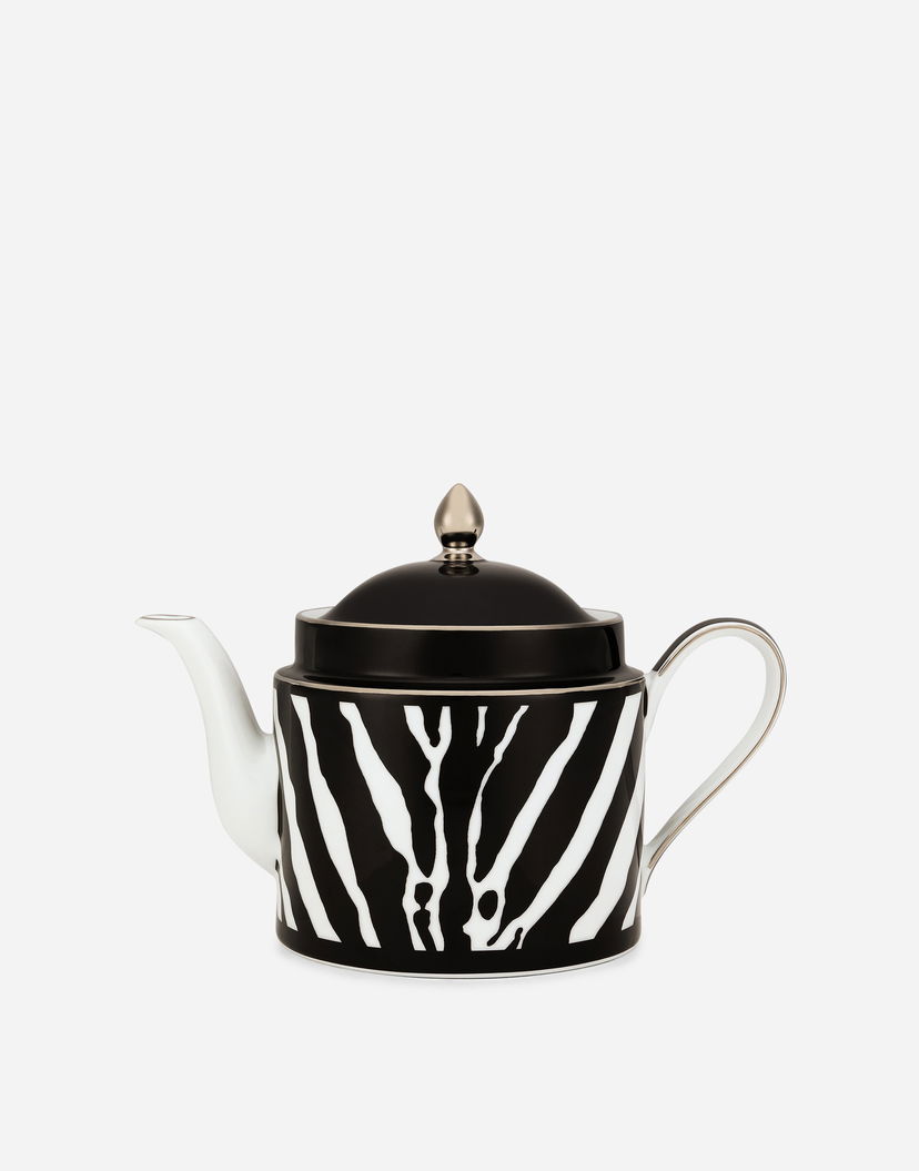 Heminredning Dolce & Gabbana Zebra Print Porcelain Teapot Svart | TC0127TCA39UZ003