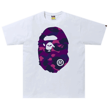 T-shirt BAPE Color Camo Big Ape Head Tee Vit | 1G30 110 027 WHITE PURPLE, 0