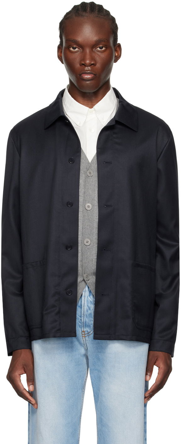 Jacka A.P.C. Navy Kerlouan Jacket Mörkblå | WOAPO-H03053