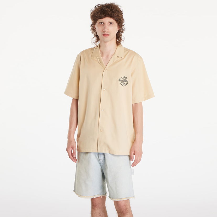 Skjorta Carhartt WIP Short Sleeve Ablaze Shirt UNISEX Beige | I033690.2BKXX