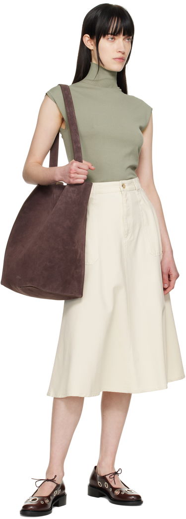Kjol A.P.C. A.P.C. Laurie Midi Skirt Beige | COGBJ-F06410, 3