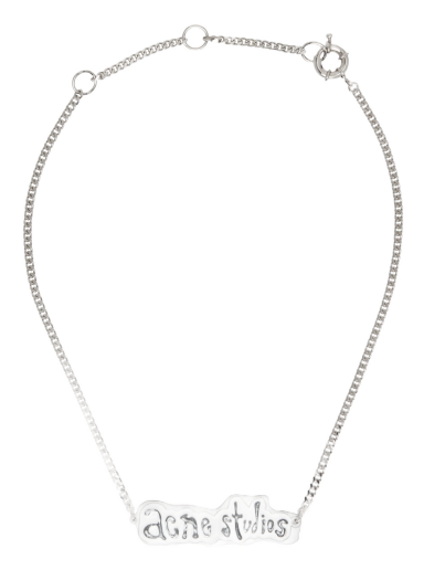 Tillbehör Acne Studios Silver Label Necklace Metallisk | C50378-