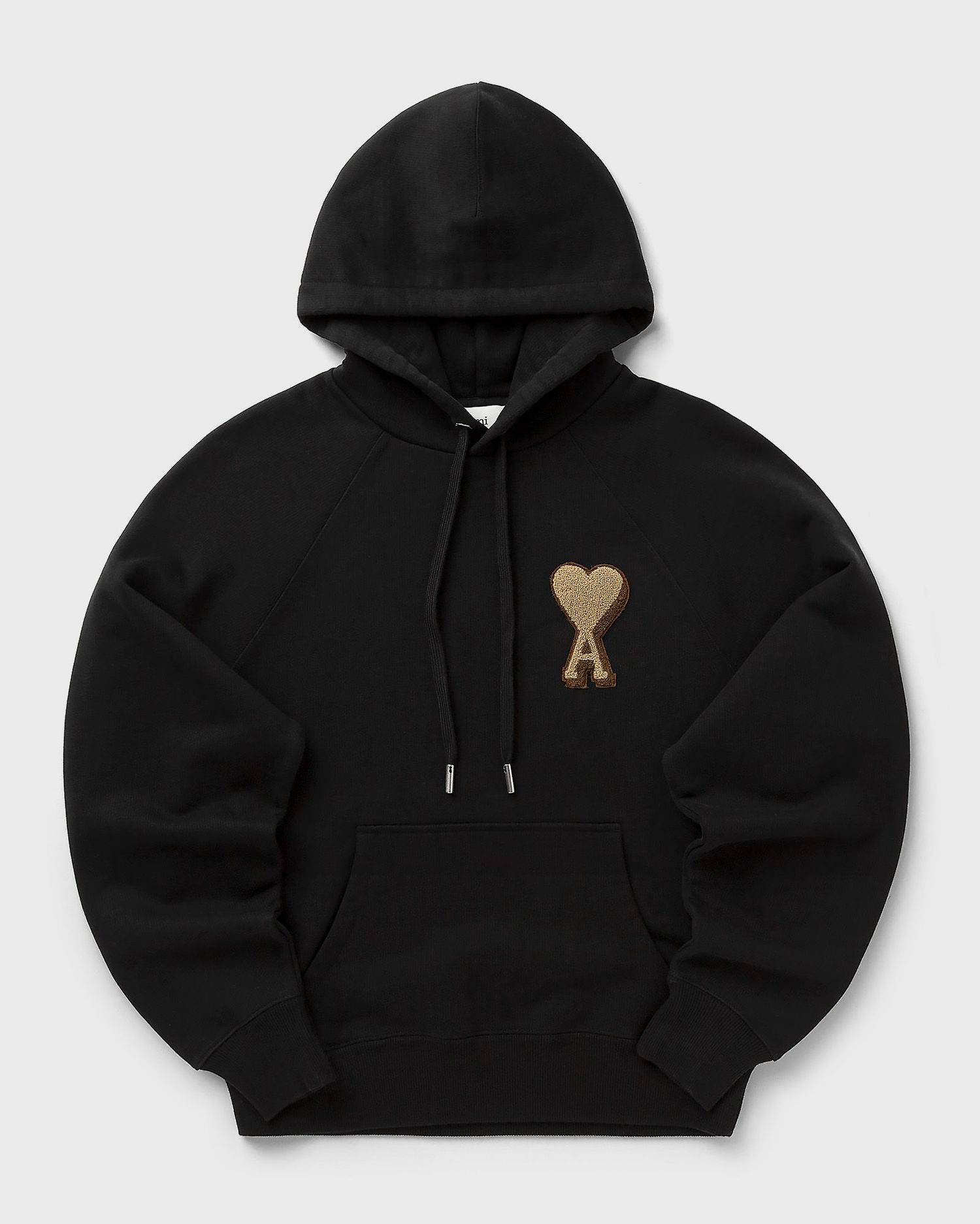 Sweatshirt AMI Hoodie with Patch Svart | USW770.747-001, 0
