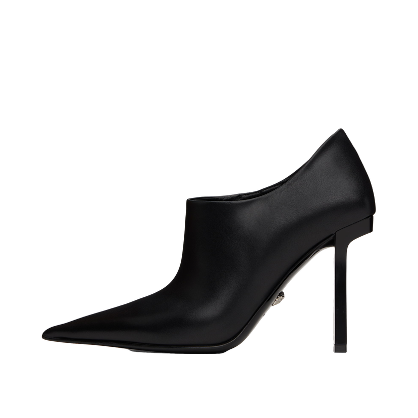 Sneakers och skor Versace Black Leather Pointed Toe Ankle Boots Svart | 1017822_DVT2P