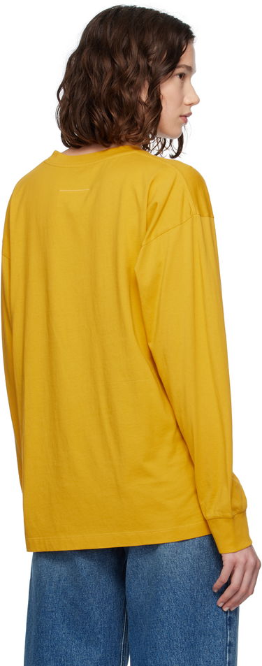 T-shirt Maison Margiela MM6 Maison Margiela Long Sleeve T-Shirt Gul | SH0NH0017 S24312, 2