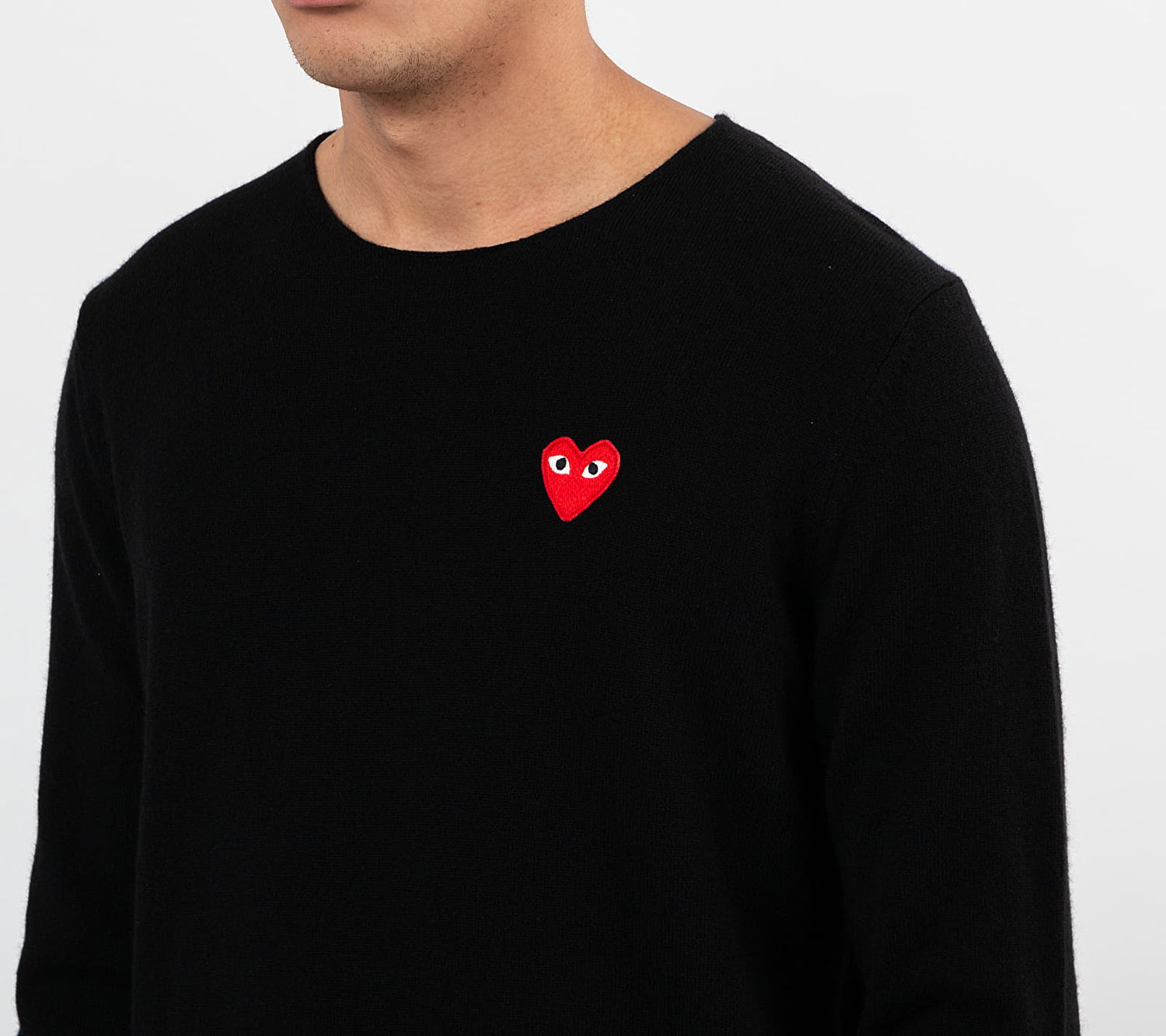 Sweater Comme des Garçons PLAY Knit Svart | P1N068 black, 1