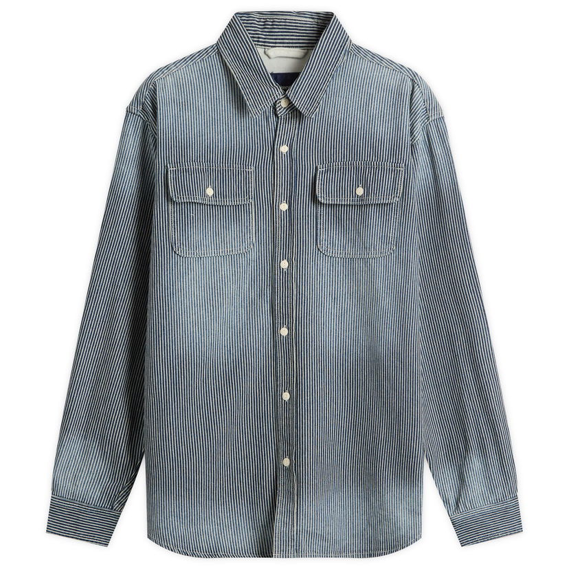 Skjorta thisisneverthat Hickory Denim Shirt Blå | TN253WSHTL05-IND