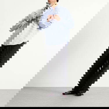 Skjorta BEAMS Heavy Oxford Button Down Stripe Shirt Blå | 1111-1213-301-70, 4