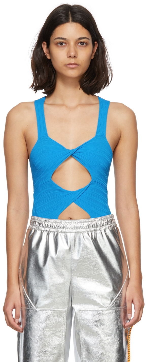 Kropp Stella McCartney Cutout Bodysuit Blå | 6K00193S2314