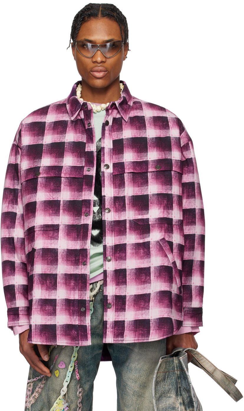 Skjorta Acne Studios Acne Studios Check Button-Up Shirt Rosa | B90814-