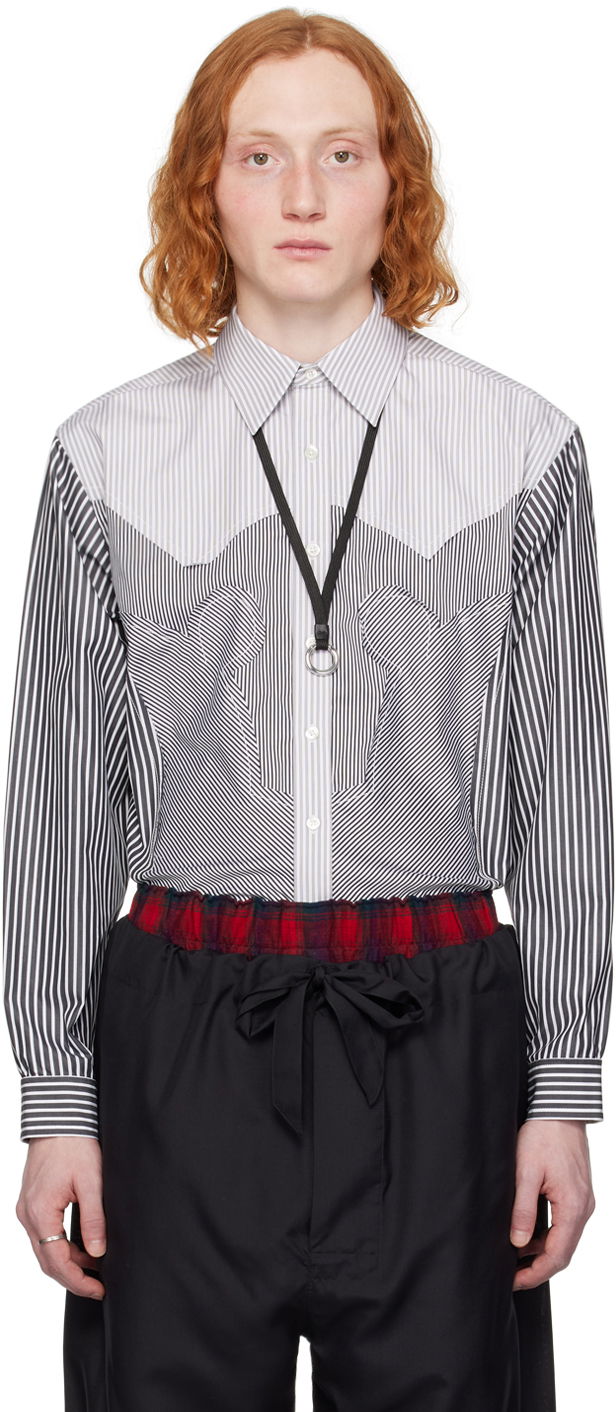 Skjorta Maison Margiela Patchwork Shirt Svart | S50DT0029 STZ129
