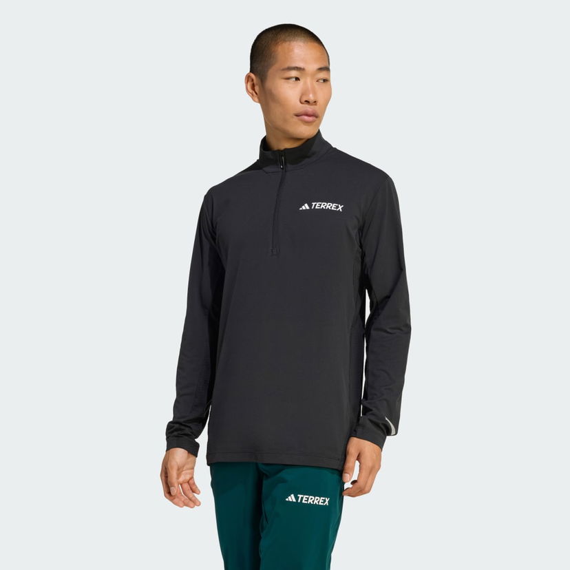 Sweatshirt adidas Performance Terrex Xperior Half-Zip Longsleeve Top Svart | JM7074