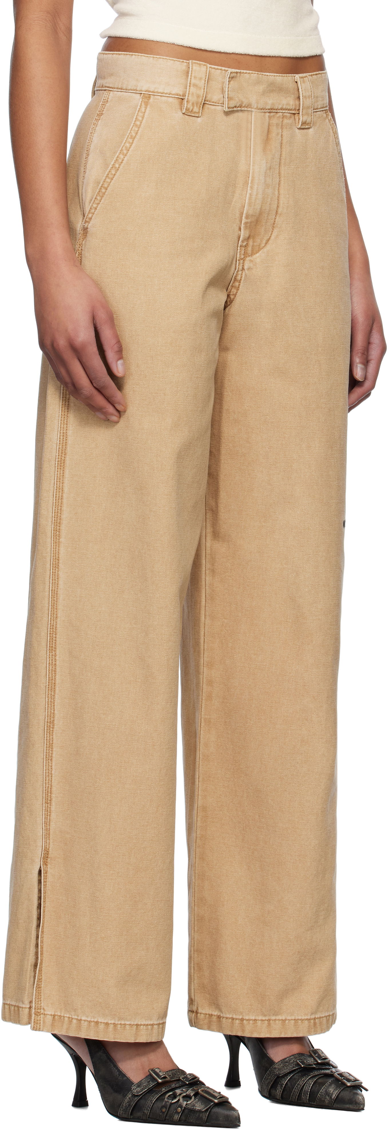 Byxor We11done We11done Work Trousers Beige | WD-PT0-25-288-W-BG, 1