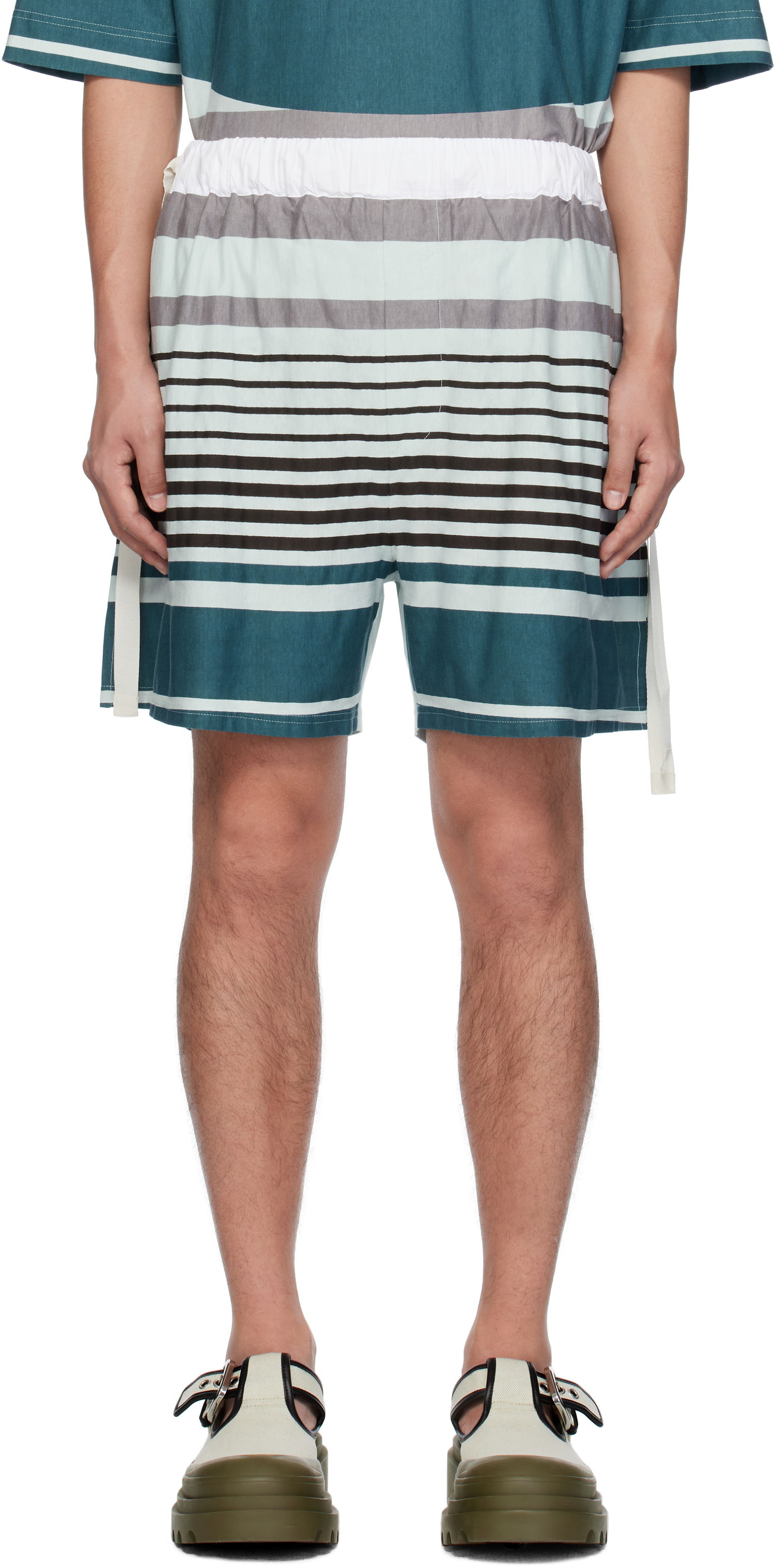 Shorts Craig Green Craig Green Striped Wave Shorts Flerfärgad | CGSS25CWOTRS85, 0