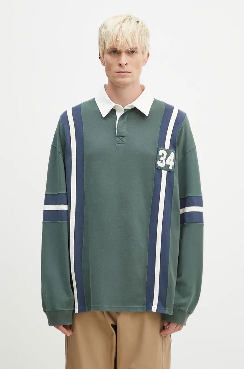 Polotröja Ambush Rugby Shirt Striped Grön | BMGC002F24JER0015245