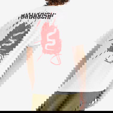 T-shirt Maharishi Maharishi x Basquait Year Of The Snake Graphic T-Shirt, Size Large Vit | 1466-WHT, 3