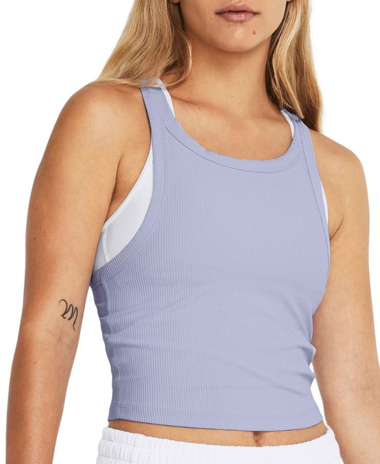 Linne Under Armour Women's Ribbed Crop Tank Purpur | 1384008-539