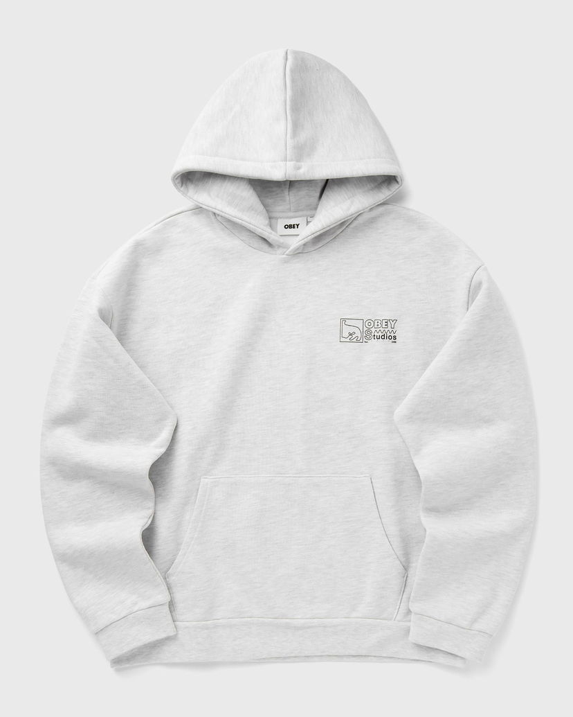 Sweatshirt OBEY Nico Heavy Hoodie Grå | 112470255-AGRY