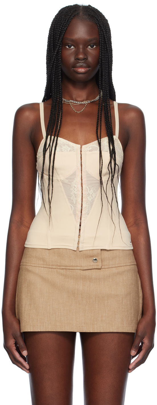 Behå Miaou Miaou Liana Lace Tank Top Beige | 7144SHJTAN