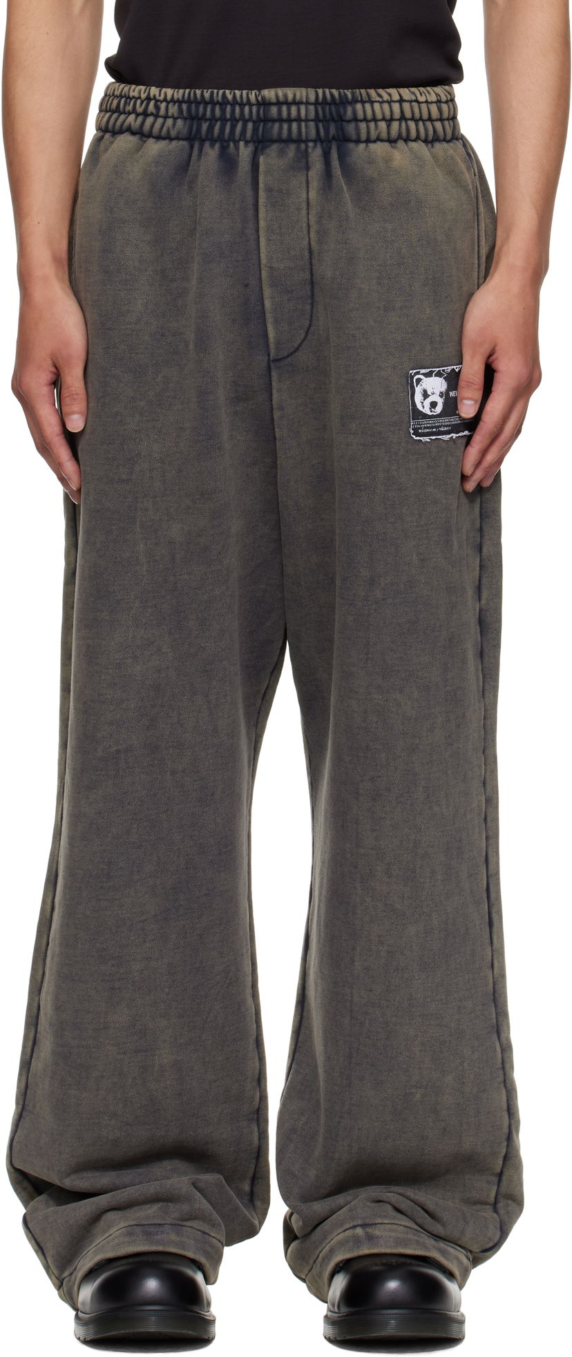 Träningsbyxor We11done We11done Teddy ID Jersey Sweatpants Grå | WD-TA2-25-707-U-CH