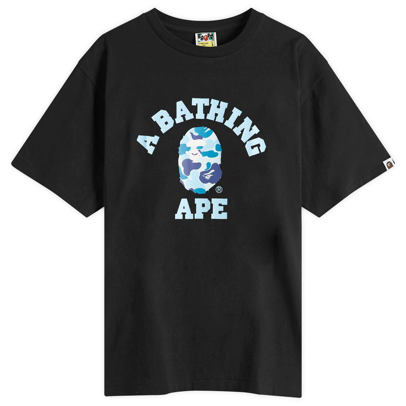 T-shirt BAPE Abc Camo College T-Shirt, Size Large Svart | 001TEL301005M-BBU