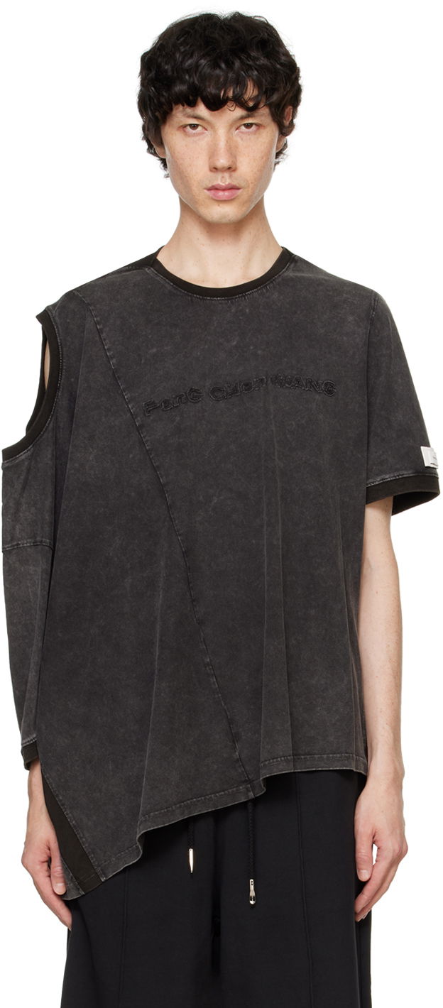 T-shirt Feng Chen Wang Feng Chen Wang Deconstructed T-Shirt Svart | FUF18TS02