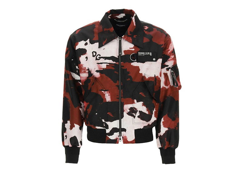 Bomberjacka Dolce & Gabbana Dolce & Gabbana Camo Print Bomber Jacket Flerfärgad | G9UI4Z/HSMNB