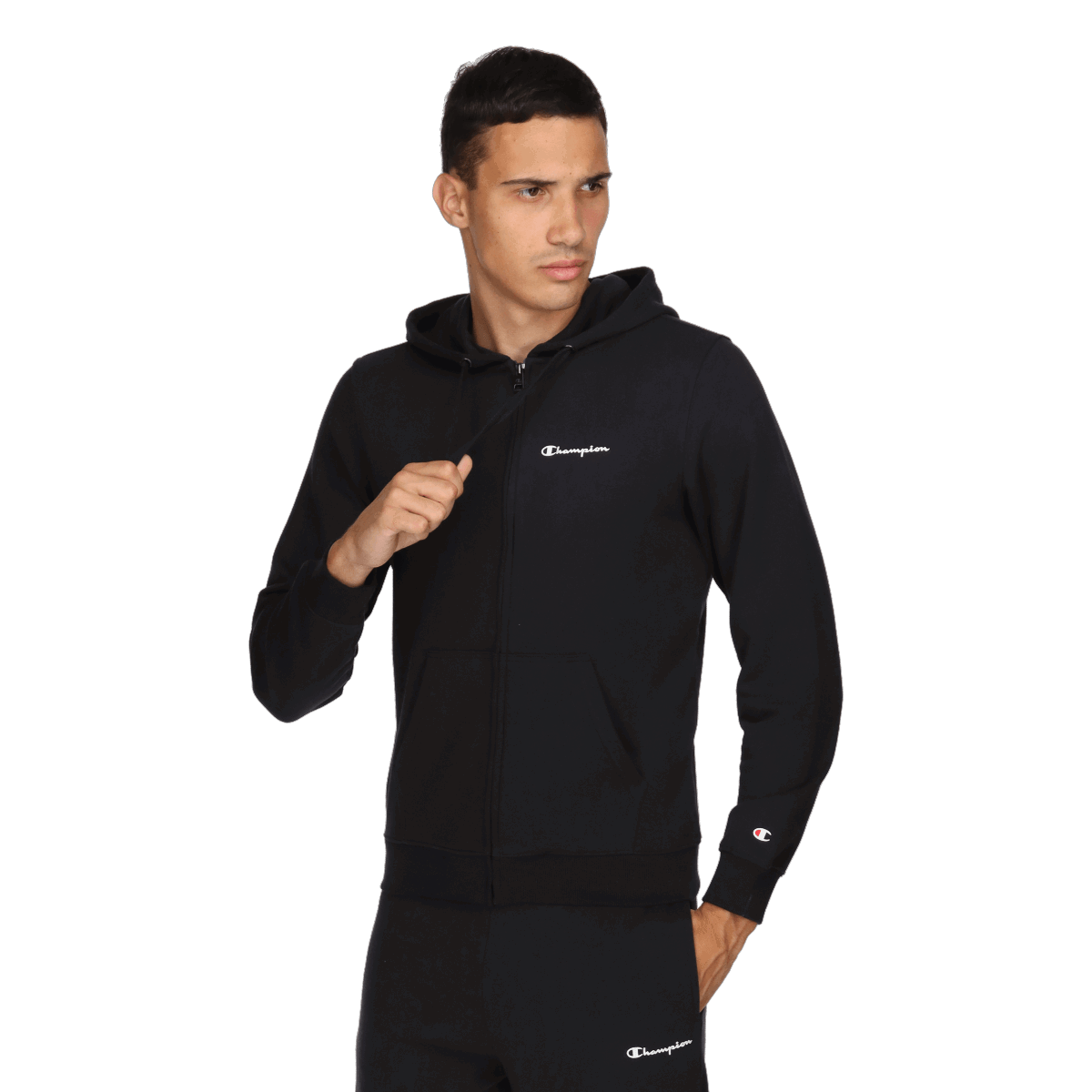 Träningsoverall Champion Full-Zip Hoodie and Jogger Set BASIC Svart | CHA201M600-21, 0