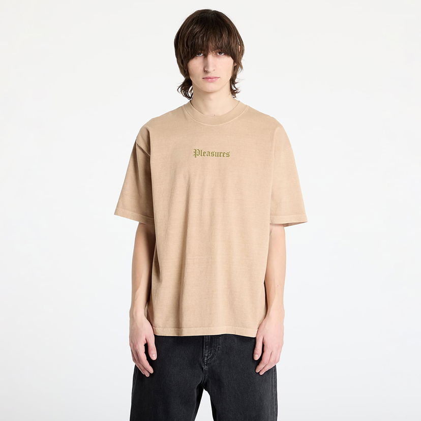 T-shirt Pleasures PLEASURES Burn Again T-Shirt Beige | P25SP056 MUSHROOM