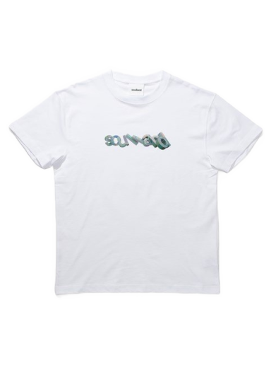 T-shirt Soulland Tilting Logo T-shirt Vit | 21162-1063
