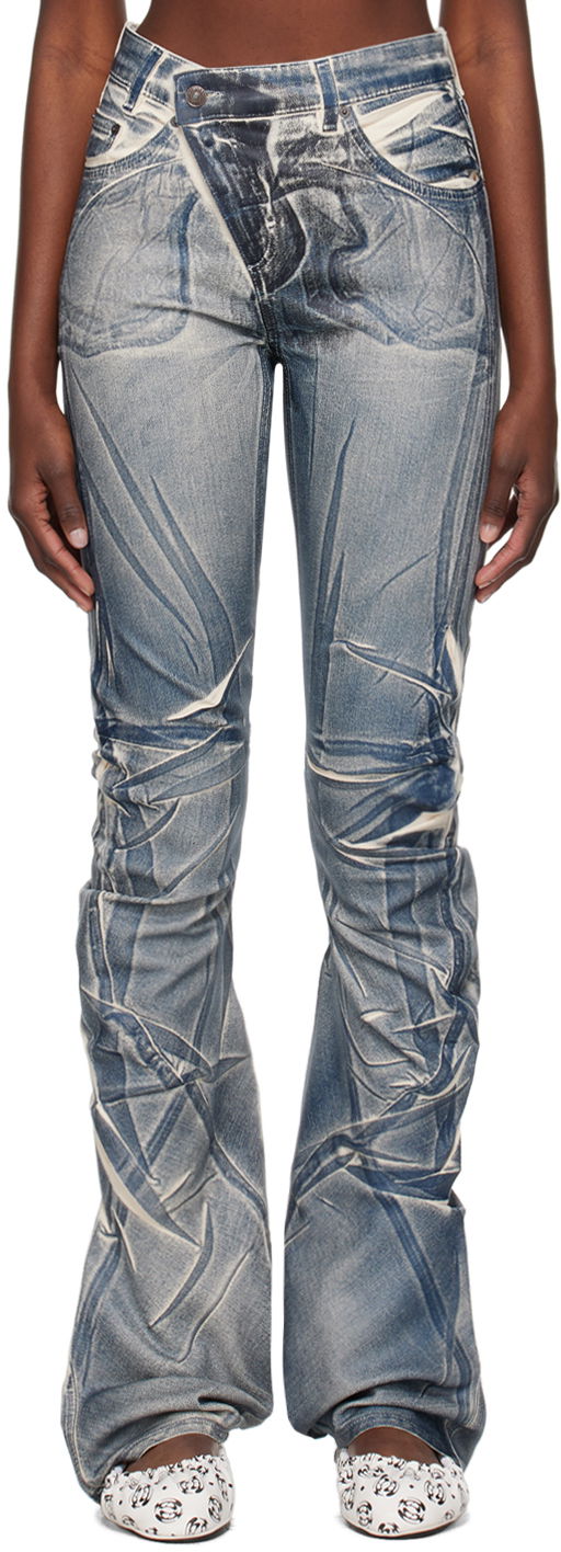 Jeans Ottolinger Ottolinger Exclusive Printed Jeans Blå | 1701707