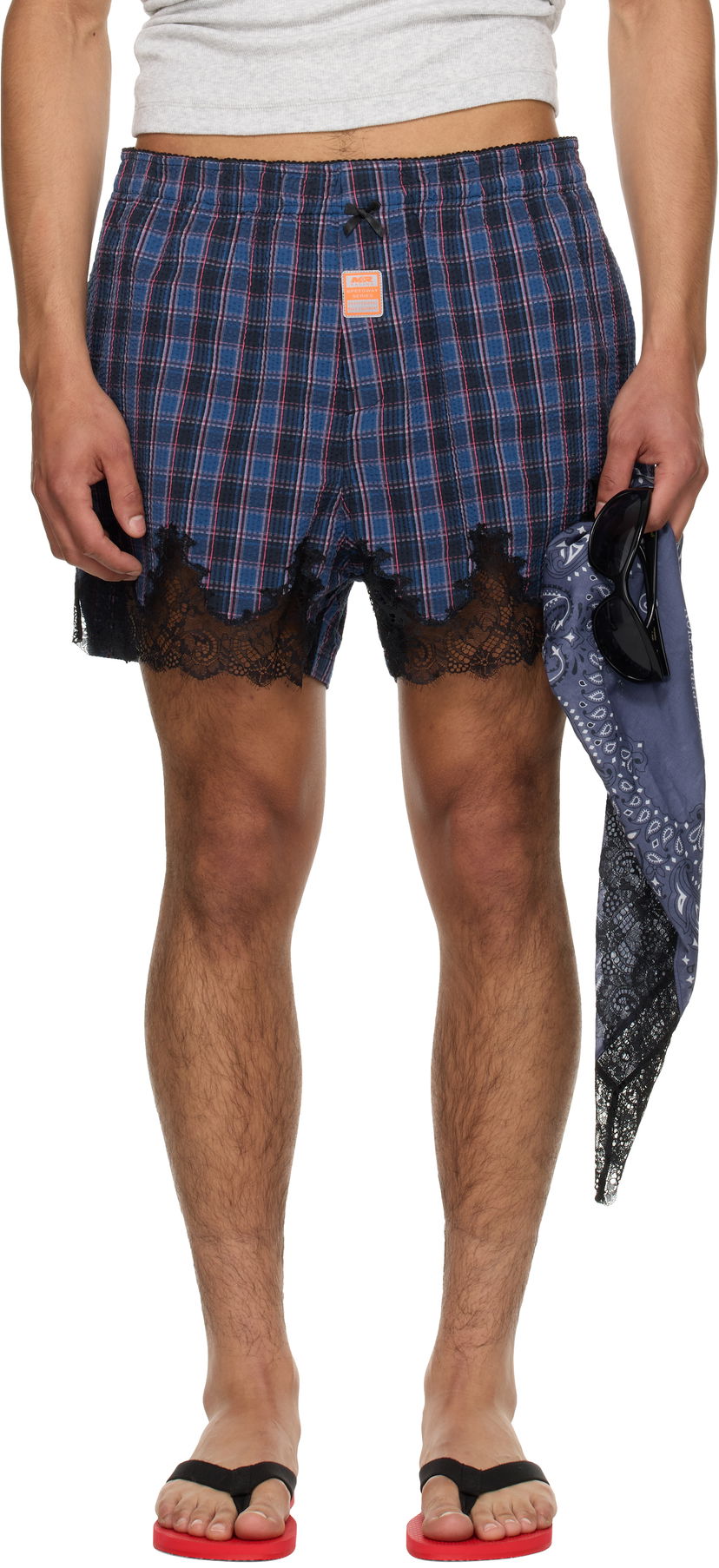 Boxare Martine Rose Martine Rose Exclusive Knickers Shorts Blå | 833WS28527