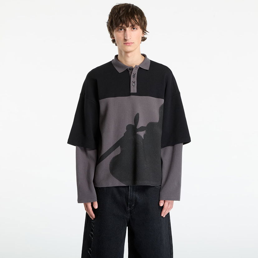 T-shirt Footshop Playboy x FTSHP Double Sleeve Polo UNISEX Black Svart | FTSHP_506