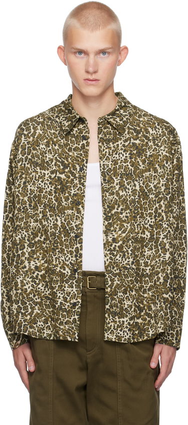 Skjorta ISABEL MARANT Isabel Marant Cybilio Leopard Print Shirt Beige | CH01B-B4I03H, 0