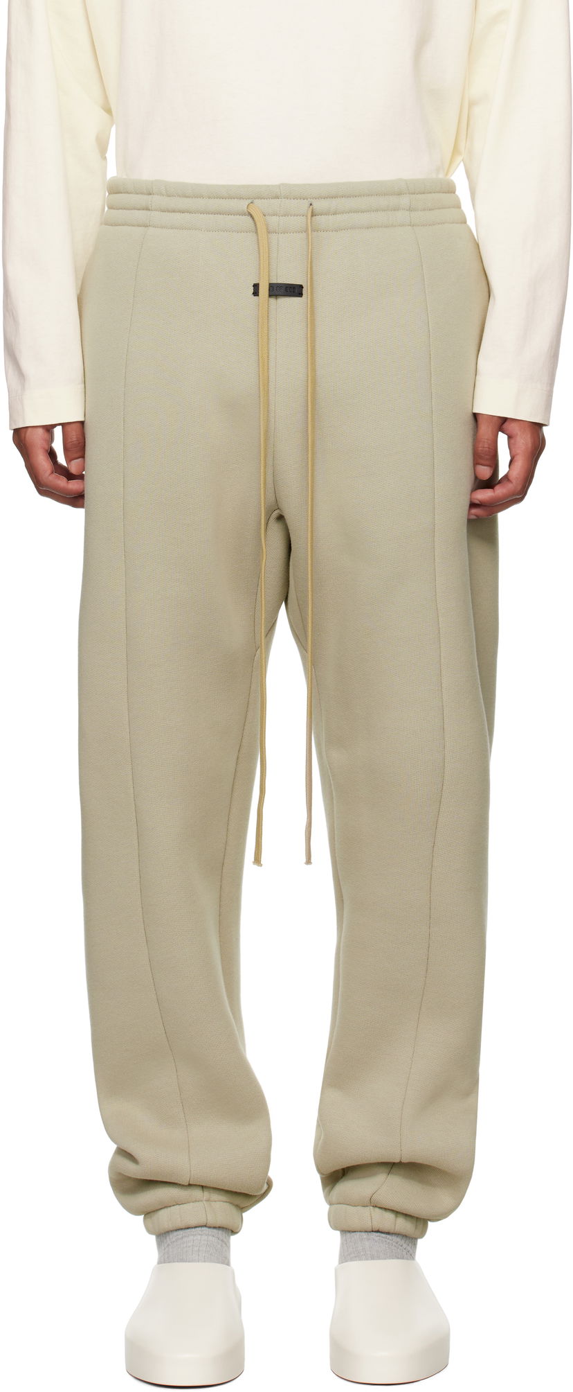 Träningsbyxor Fear of God Fleece Sweatpants Beige | FG24FW40-648FLC