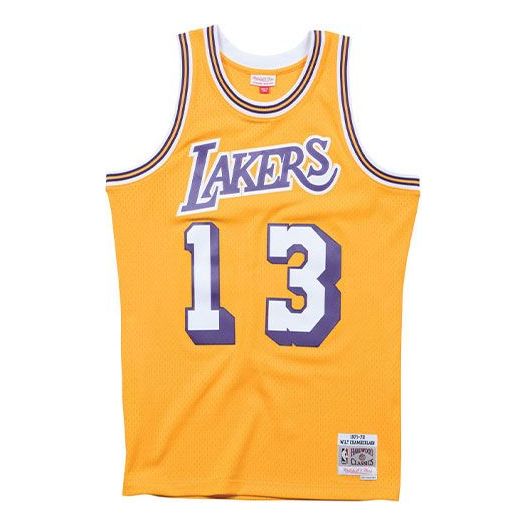 Jersey Mitchell & Ness Mitchell & Ness NBA Lakers Chamberlain Swingman Jersey Gul | SMJYAC18092-LALLTGD71WCM