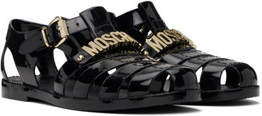 Tillbehör Moschino Moschino Jelly Lettering Logo Sandals Svart | MA16501G1M M20 000, 3