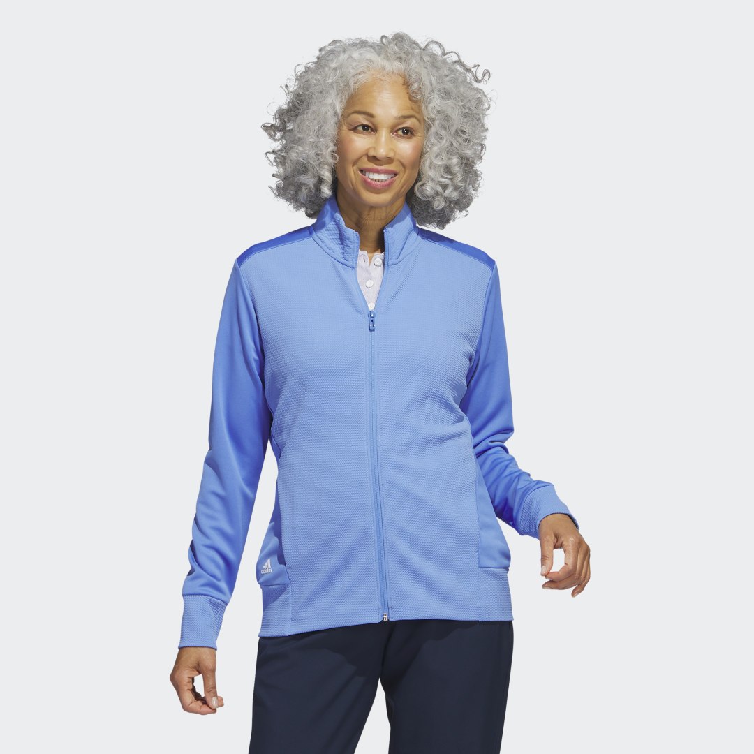 Sweatshirt adidas Originals Textured Full-Zip Blå | HR2985, 0