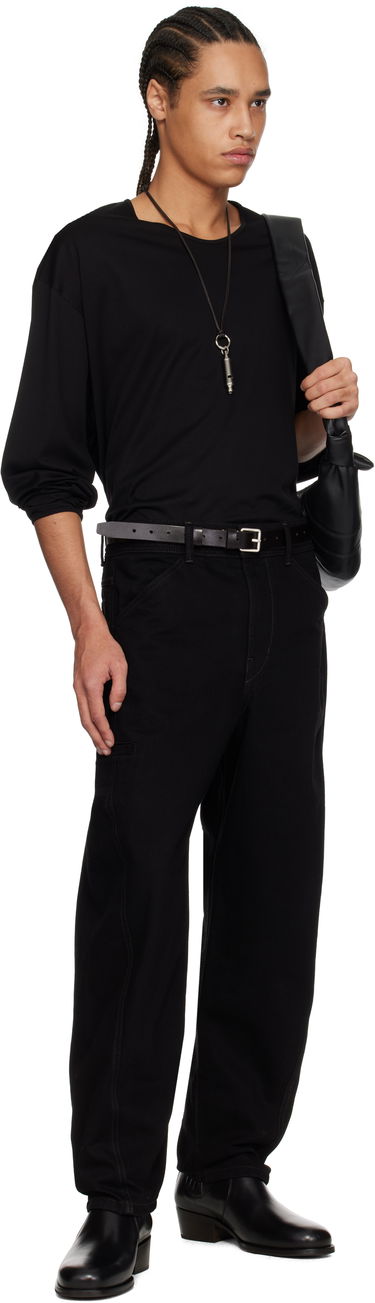 T-shirt LEMAIRE Lemaire Relaxed Long Sleeve T-Shirt Svart | TO1375 LJ1018, 4