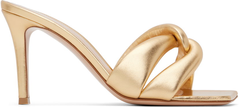 Sneakers och skor Gianvito Rossi Amour Heeled Mules Metallisk | G10012-85RIC-NPS
