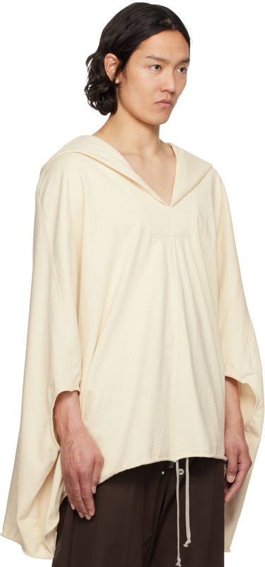 Sweater Rick Owens Rick Owens Hollywood Hooded Kaftan Beige | RR01E5505 RIGN, 1