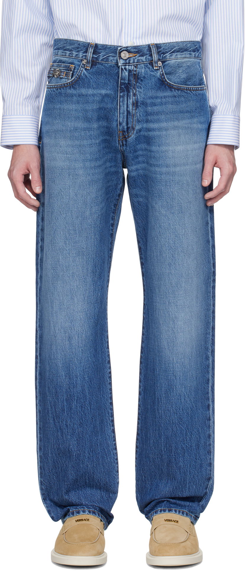 Jeans Versace Versace Loose-Fit Jeans Blå | 1017775_1A13585