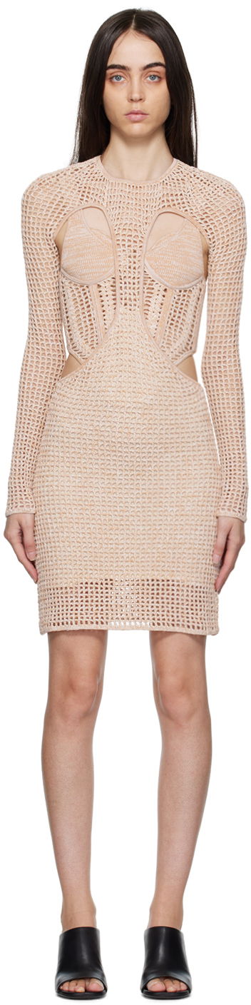 Klä Dion Lee Dion Lee Stirrup Knit Mini Dress Beige | A7644F22