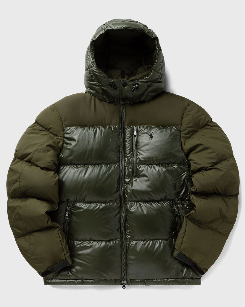 Pufferjacka Polo by Ralph Lauren Two-Tone Hooded Puffer Bomber Grön | 710967786003